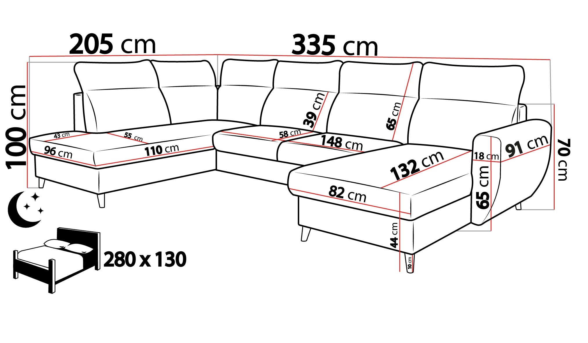 Torro U-Sofa